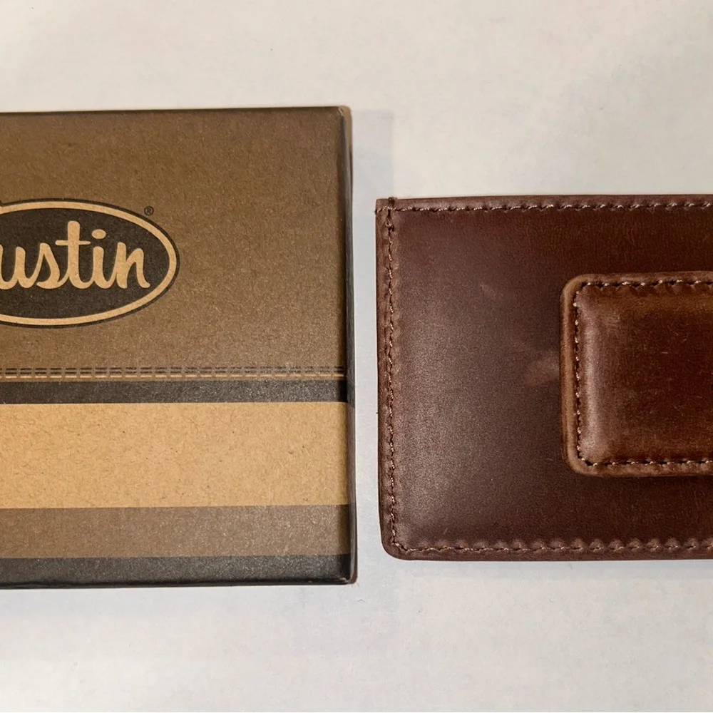 Justin Boots Brown Leather Card Holder